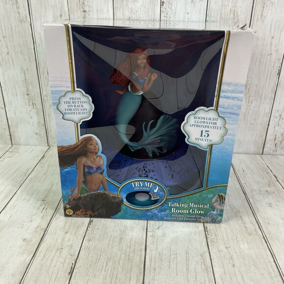 Disney The Little Mermaid Talking Musical Room Glow Night Light - Brand New - Picture 1 of 7